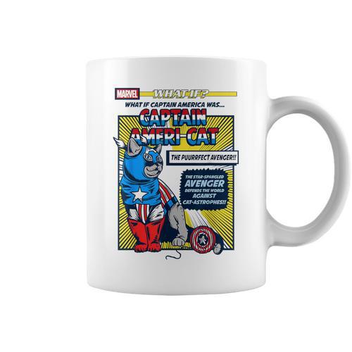 Marvel What If Captain Ameri-Cat Comic Book Cover Graphic Print Coffee Mug - Bookorys UK