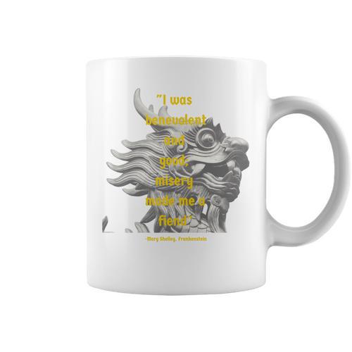 Mary Shelley Frankenstein Quote Book Lover Graphic Print Coffee Mug - Bookorys