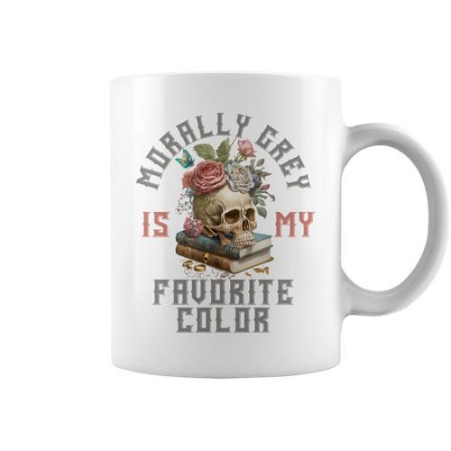 Morally Grey Is My Favorite Color Morally Grey Book Lover Comfort Colors Crop Top Graphic Print Coffee Mug - Bookorys AU