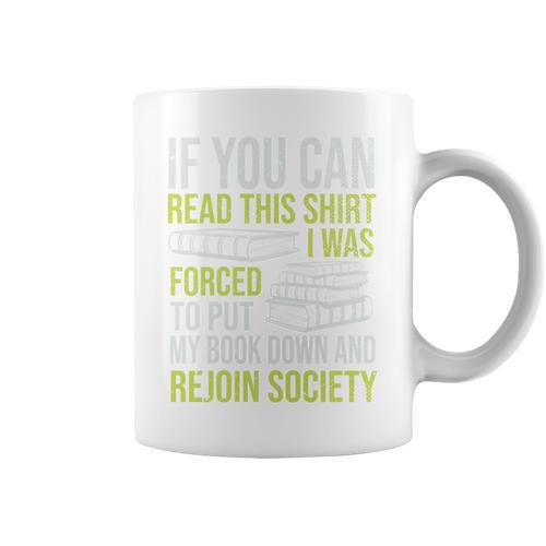 Nerd Bibliophile Book Reading Lover Bookworm Reading Graphic Print Coffee Mug - Bookorys DE