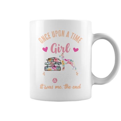 Once Upon a Girl Who Loved Great Danes & Books Graphic Print Coffee Mug - Bookorys UK