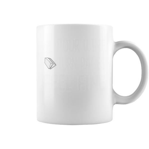 Pour Wine Turn Pages Feel Fine Book Wine Lover Graphic Print Coffee Mug - Bookorys UK