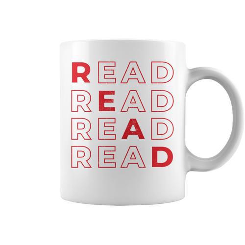 Read Books Library Bookworm Librarian Book Lover Graphic Print Coffee Mug - Bookorys AU