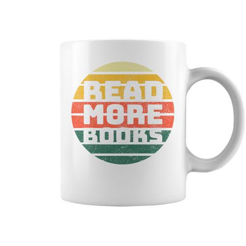 Read More Books Retro Vintage Book Lover Premium Tri-Blend Graphic Print Coffee Mug - Bookorys