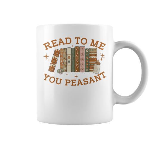 Read To Me You Peasant Book Lover Bookish Baby Graphic Print Coffee Mug - Bookorys UK