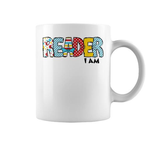 Reader I Am Bookworm Librarian I Heart Read Book Lover Graphic Print Coffee Mug - Bookorys UK