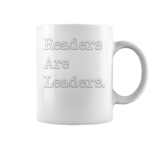 Readers Are Leaders Books Reading Librarian Graphic Print Coffee Mug - Bookorys