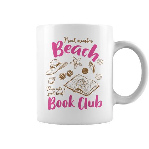Reading Book Lover Bookish Proud Member Beach Book Club Graphic Print Coffee Mug - Bookorys