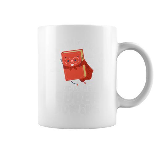 Reading Books Gives Me Superpowers Superhero Book Premium Tri-Blend Graphic Print Coffee Mug - Bookorys AU