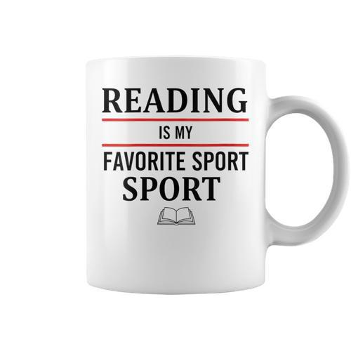 Reading Is My Favorite Sport Book Lover Saying Quote Graphic Print Coffee Mug - Bookorys CA