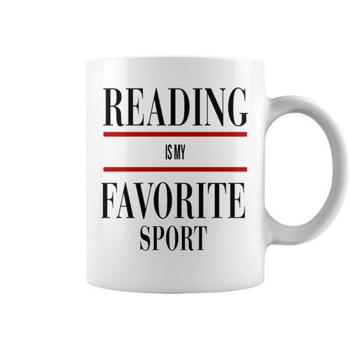 Reading Is My Favorite Sport Book Worms Premium Tri-Blend Graphic Print Coffee Mug - Bookorys UK
