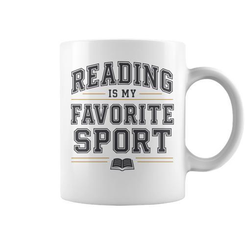 Reading Is My Favorite Sport Bookish Book Nerds Bookworms Graphic Print Coffee Mug - Bookorys CA
