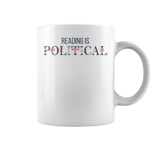 Reading Is Political Book Lover Fantasy Reader Graphic Print Coffee Mug - Bookorys