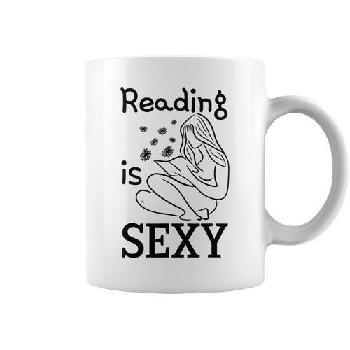 Reading Is Sexy For Book Lovers Comic Readers Manga Fans Graphic Print Coffee Mug - Bookorys UK
