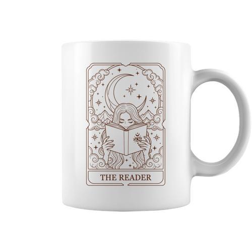 Reading Squad Book Lover Bookish The Reader Tarot Card Graphic Print Coffee Mug - Bookorys