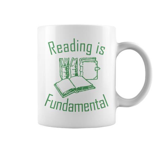 Retro Book Club Reading Is Fundamental Readers Graphic Print Coffee Mug - Bookorys CA