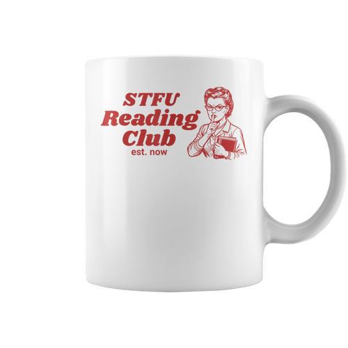 Retro Book Lover Reading Club Quote Graphic Print Coffee Mug - Bookorys