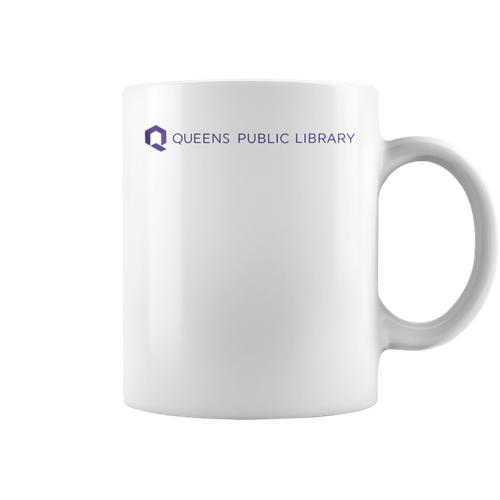 Retro Queens Public Library NY New York Book Lover Graphic Print Coffee Mug - Bookorys AU