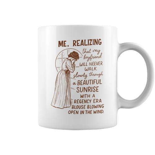 Romance Book Reader Bookish Me Realizing That My Boyfriend Graphic Print Coffee Mug - Bookorys CA