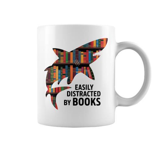 Shark Costume Teens Books Nerds Shark Stuffed Animal Sharks Graphic Print Coffee Mug - Bookorys DE