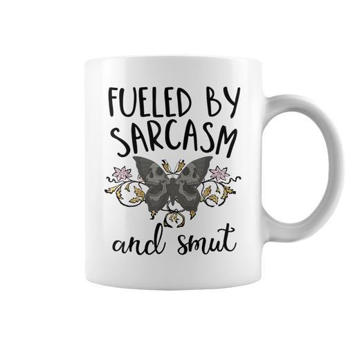 Smut And Sarcasm Women Sarcastic Romance Reader Smutty Books Graphic Print Coffee Mug - Bookorys UK