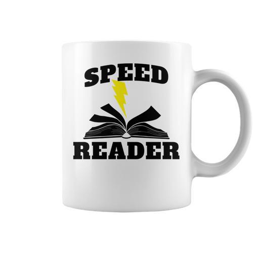 Speed Reader Book Lover Reading Graphic Print Coffee Mug - Bookorys