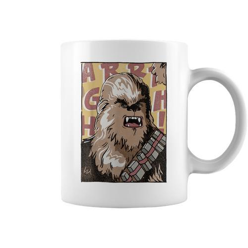 Star Wars Chewbacca Comic Book Character Portrait Graphic Print Coffee Mug - Bookorys