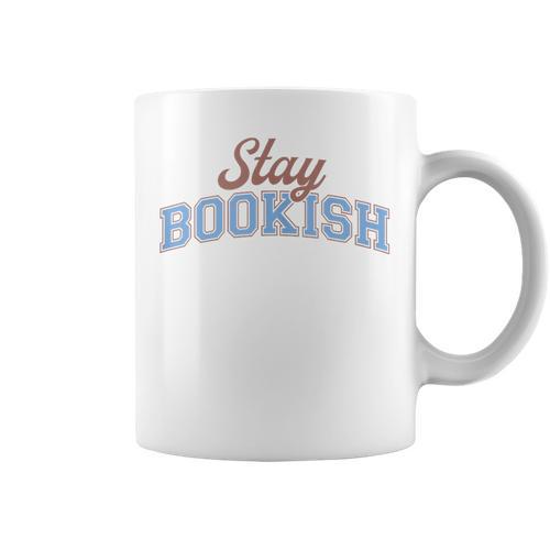 Stay Bookish Retro Varsity Librarian Book Reader Graphic Print Coffee Mug - Bookorys