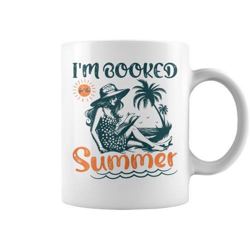 Summer Reading Books Lover I'm Booked For The Summer Graphic Print Coffee Mug - Bookorys
