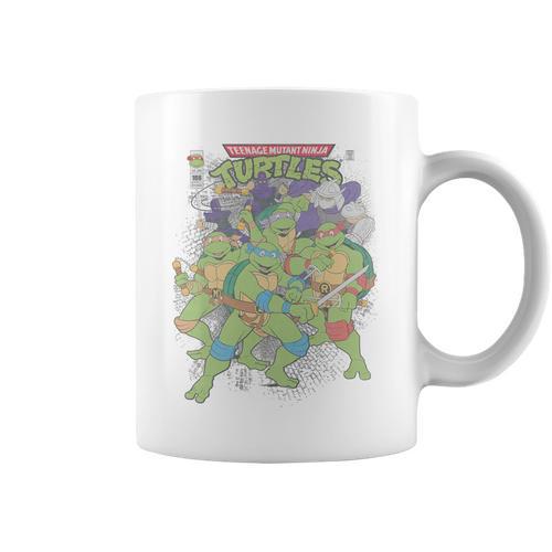 TMNT Comic Book Cover Group Shot Premium Tri-Blend Graphic Print Coffee Mug - Bookorys DE