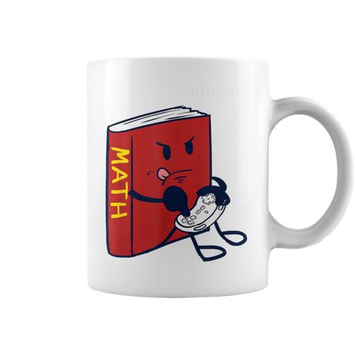 Trendy Graphic Math Book Gamer Homework Break Graphic Print Coffee Mug - Bookorys DE