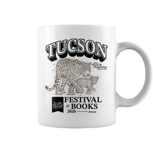 Tucson Festival Of Book Merch TFOB 2026 Critter Jaguar Graphic Print Coffee Mug - Bookorys
