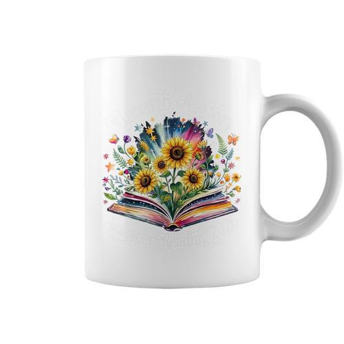 Unearth A Story Summer Reading 2026 Flower Butterfly Book Premium Tri-Blend Graphic Print Coffee Mug - Bookorys