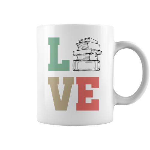 Valentines Day Book Lover Reading Graphic Print Coffee Mug - Bookorys