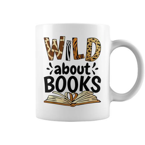 Wild About Books Booklover & Bibliophile Graphic Print Coffee Mug - Bookorys CA