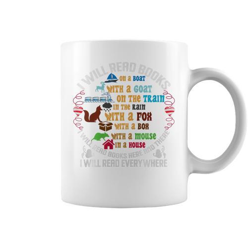 I Will Read Books On A Boat & Everywhere Reading Premium Tri-Blend Graphic Print Coffee Mug - Bookorys DE