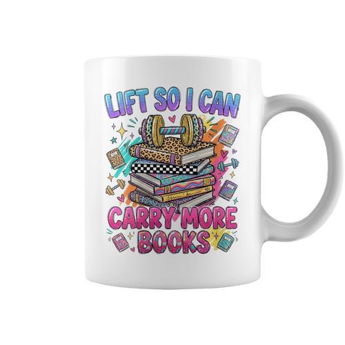 Women's Book Lover Fitness Mom Lifting Reading Humor Graphic Graphic Print Coffee Mug - Bookorys UK