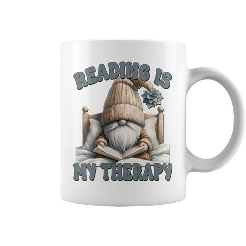 Women's Book Reader Accessories For Teacher Reading Is My Therapy Graphic Print Coffee Mug - Bookorys