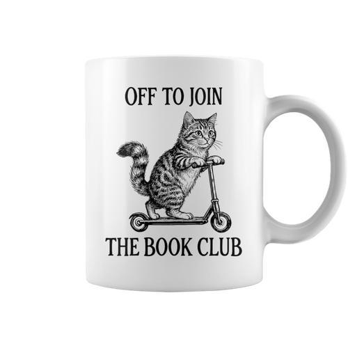 Women's Off To Join The Book Club Reading Bookworm Graphic Print Coffee Mug - Bookorys UK