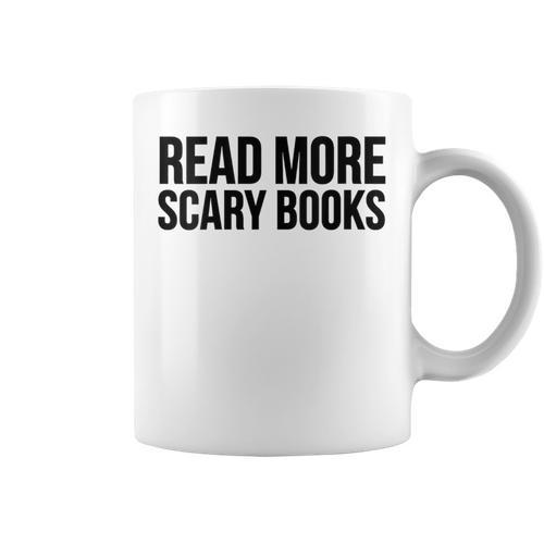 Women's Read More Scary Books Reading Lover Graphic Print Coffee Mug - Bookorys DE