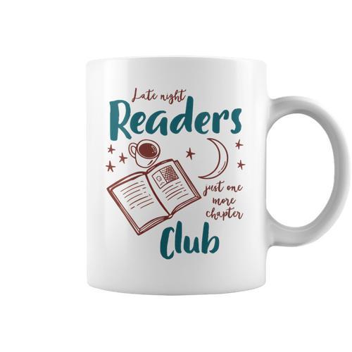 Women's Reading Book Lover Bookish Late A Night Readers Club Graphic Print Coffee Mug - Bookorys