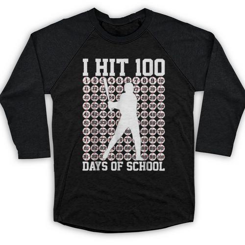 100 Days Of School Boys Kids 100th Day Balls For Baseball Baseball Raglan Shirt - Sportilla