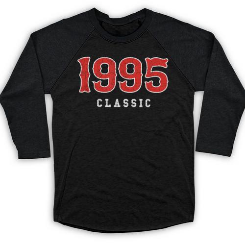 30 Year Old 1995 Classic Baseball Fan 30th Birthday Baseball Raglan Shirt - Sportilla