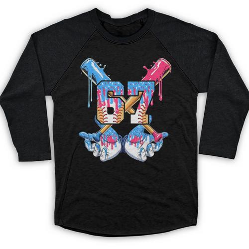 67 Baseball Drip Birthday Boy For Men Boys Kids Youth Baseball Raglan Shirt - Sportilla