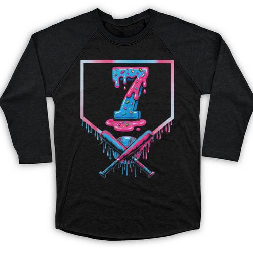 67 Six Seven Meme Baseball Ice Cream Drip 67 Gen Alpha Slang Baseball Raglan Shirt - Sportilla