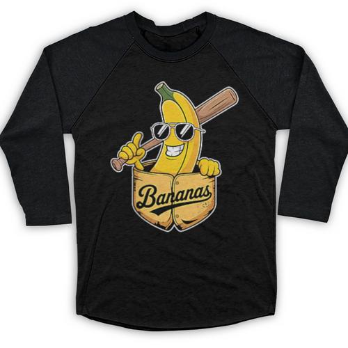 Banana Baseball Fruit Baseball Raglan Shirt - Sportilla