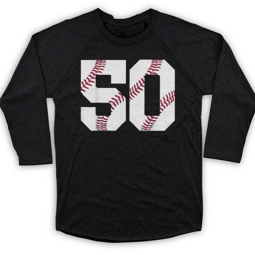 Baseball 1976 50th Birthday Vintage 50 Years Old Retro Baseball Raglan Shirt - Sportilla
