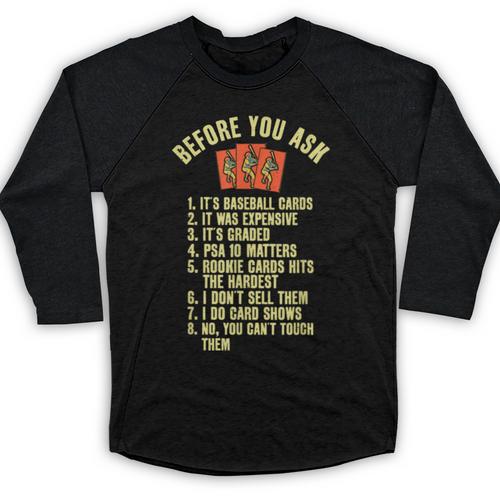 Baseball Card Collector Baseball Card Trading Baseball Raglan Shirt - Sportilla