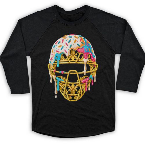 Baseball Drip For Boys Ice Cream Drip Youth Boys Catcher's Baseball Raglan Shirt - Sportilla