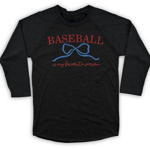 Baseball Is My Favorite Season Shirt Baseball Season Vibes Baseball Raglan Shirt - Sportilla